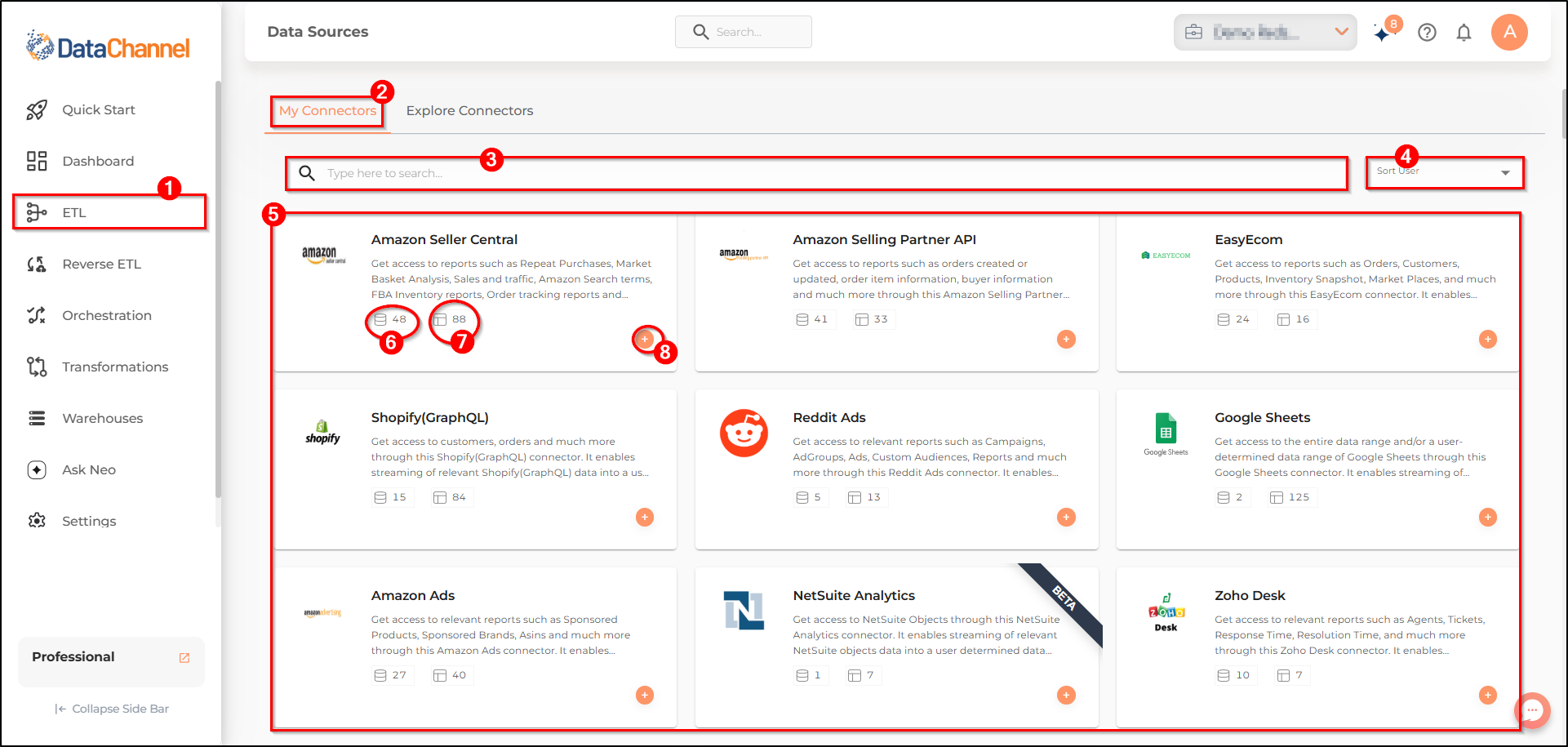 etl my connectors page