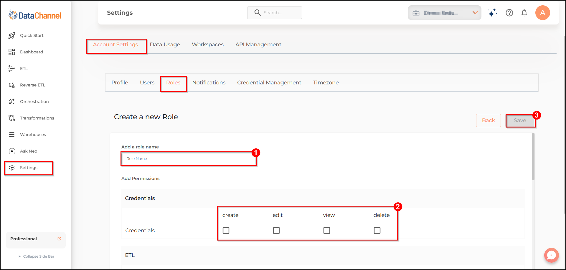 settings custom roles