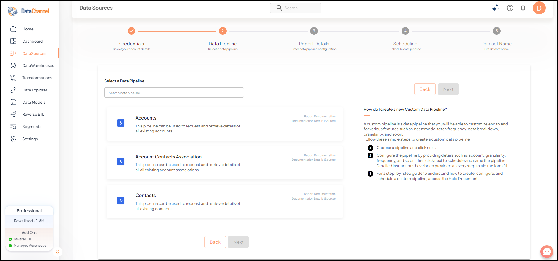 active campaign pipelines list
