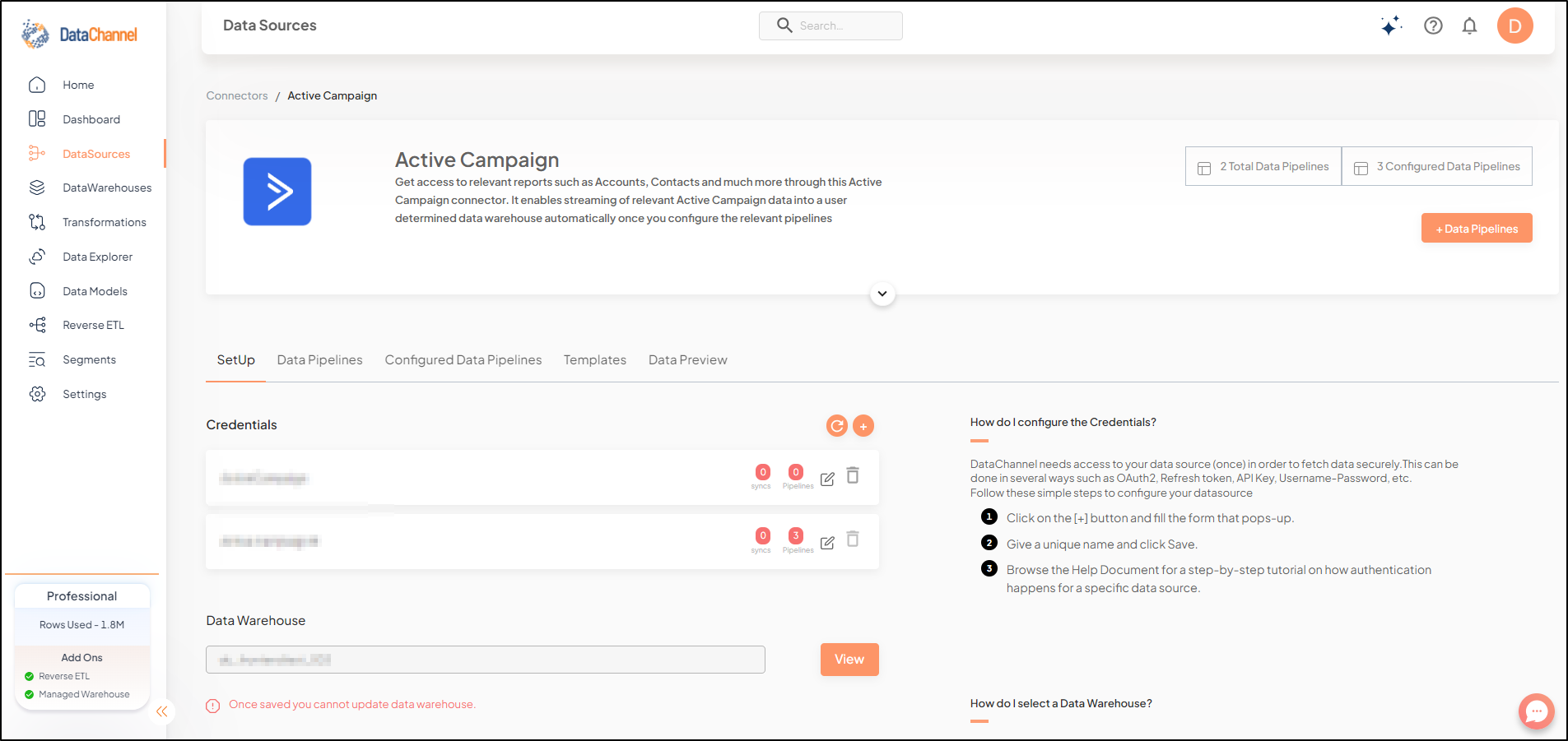 active campaign screen