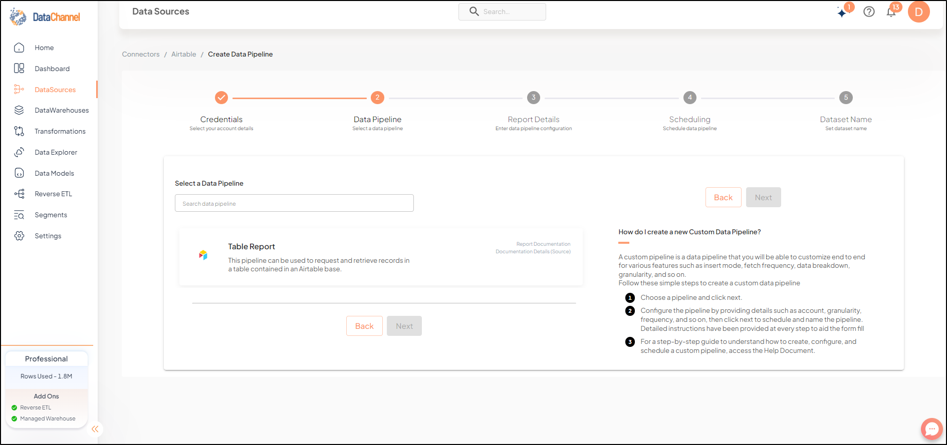 airtable pipelines list