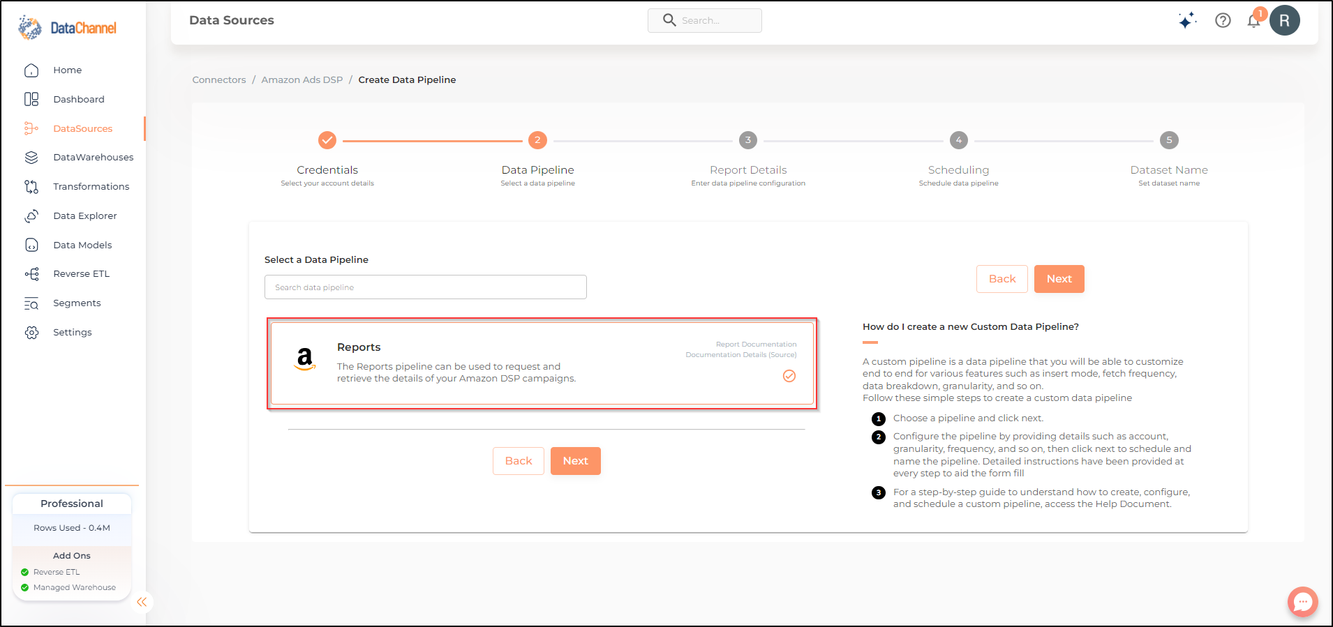 amazon ads dsp reports list