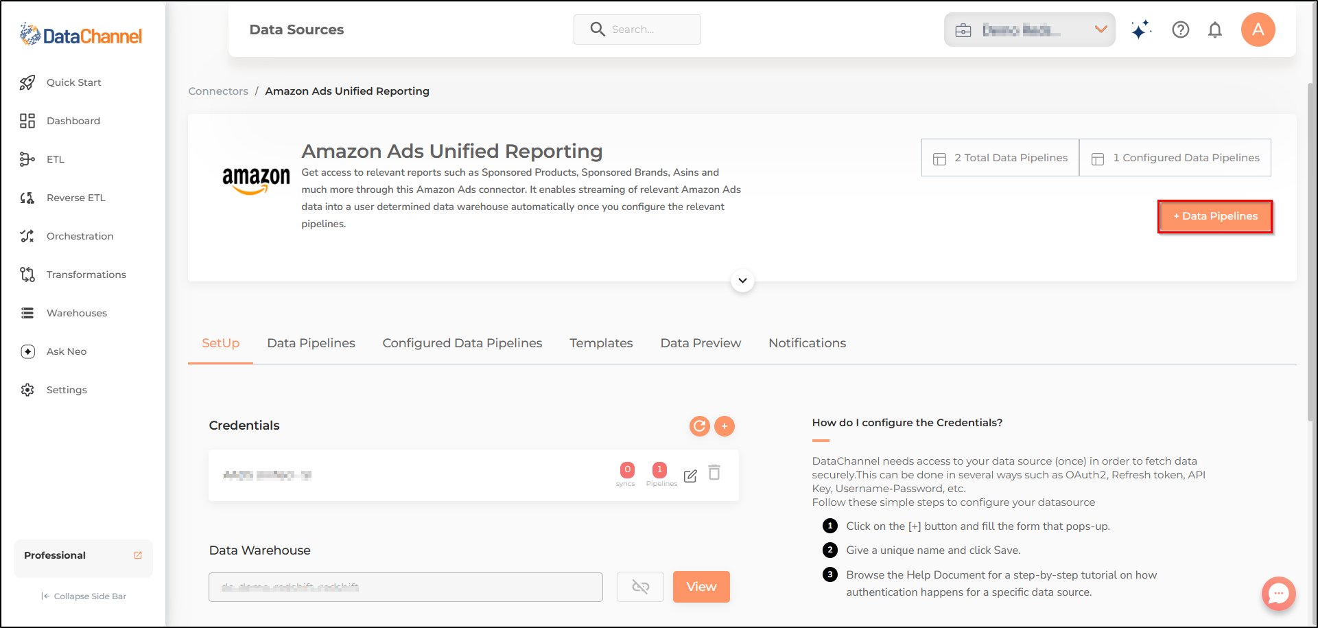 amazon ads unified reporting data source detail