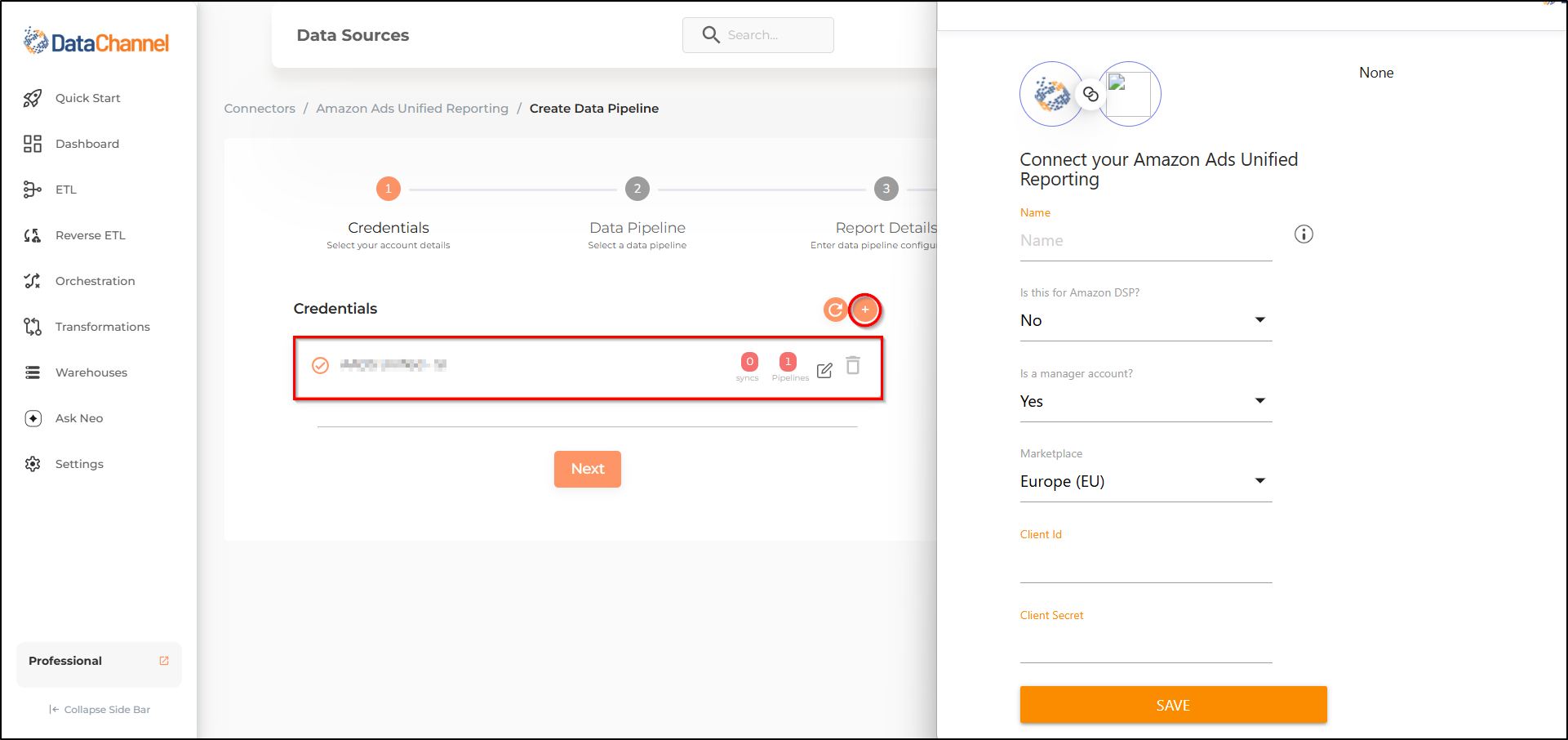 amazon ads unified reporting new creds