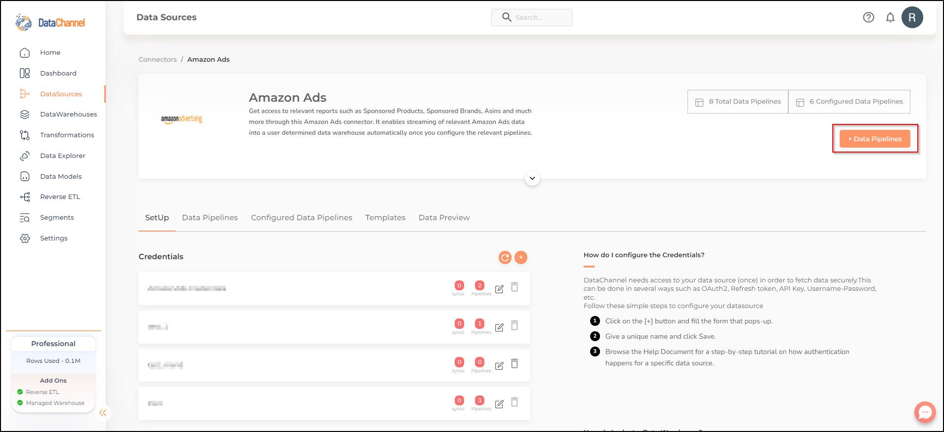 amazonads data source detail