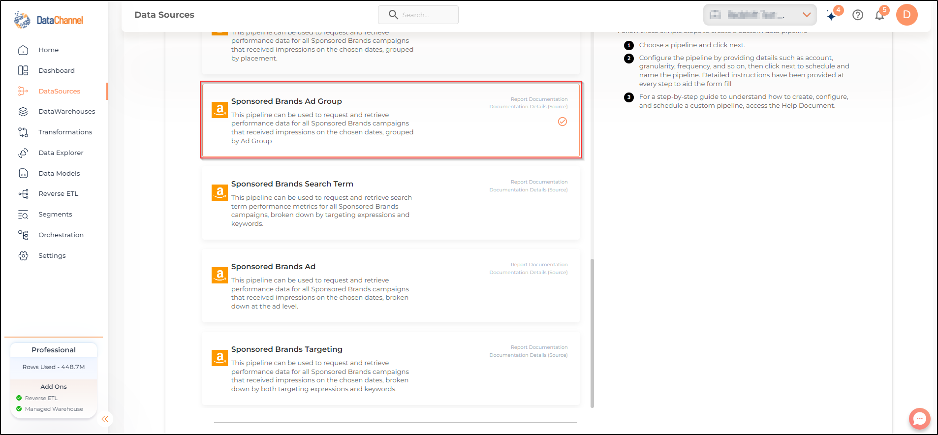 amazonads sponsored brands ad group list