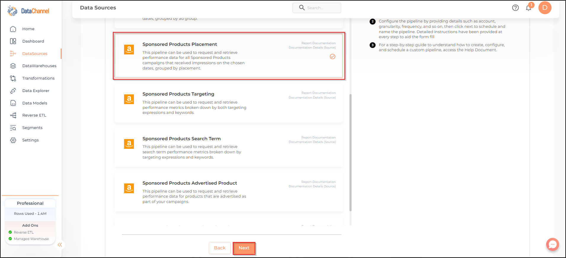 amazonads sponsored products placement list