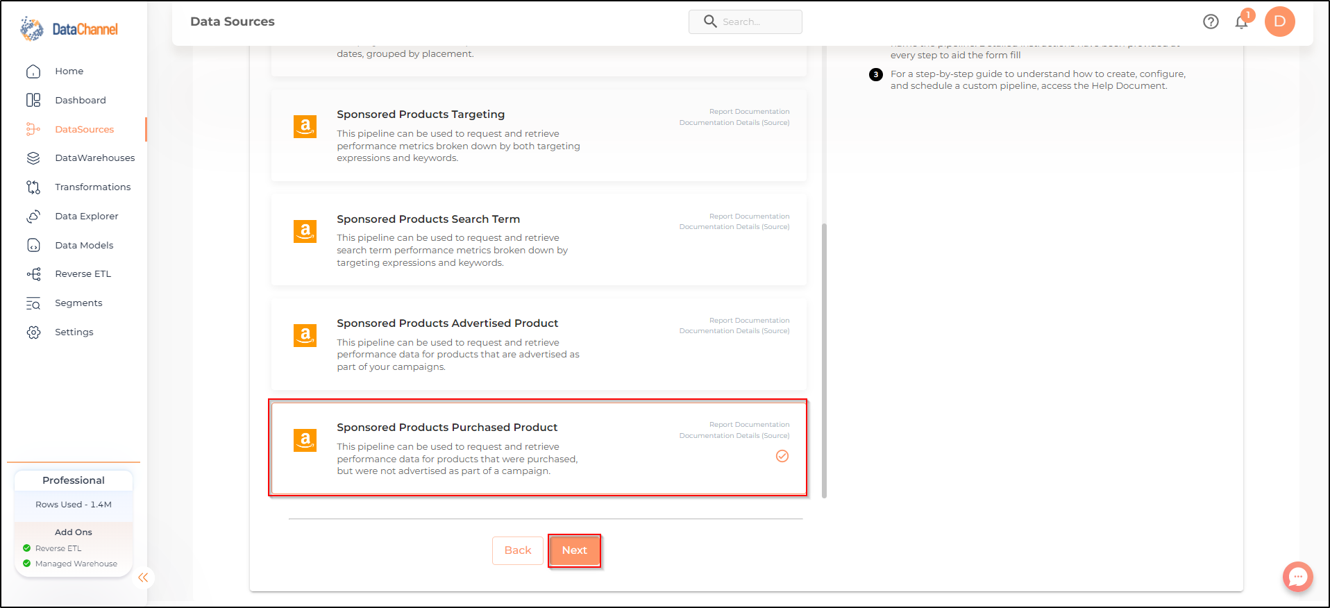 amazonads sponsored products purchased product list