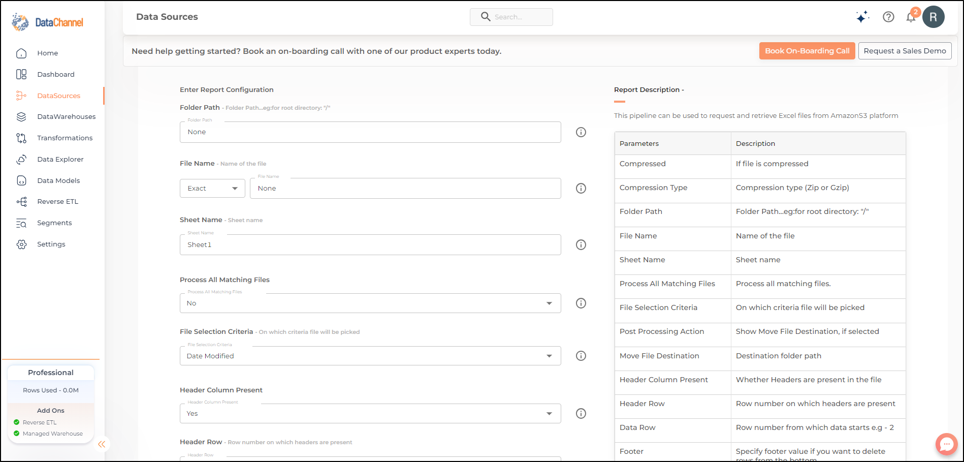 amazons3 excel config 1