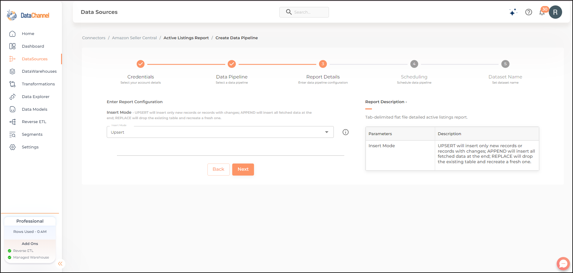 amazonsellercentral active listings report config