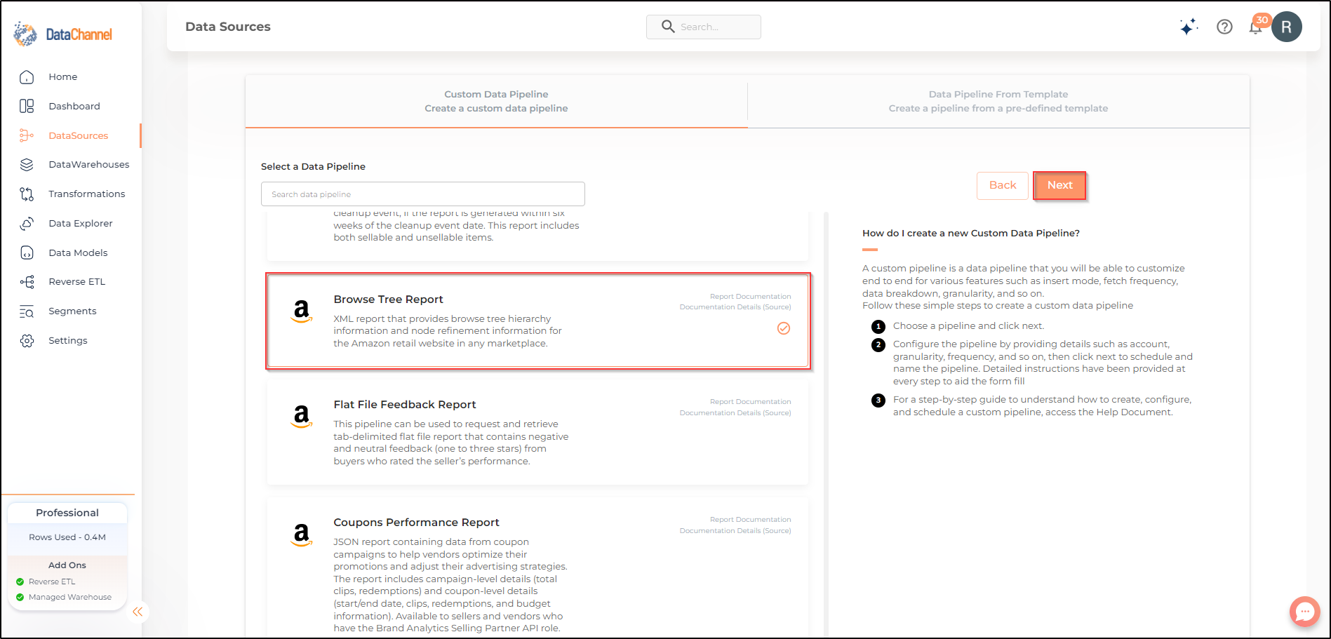 amazonsellercentral browse tree report list