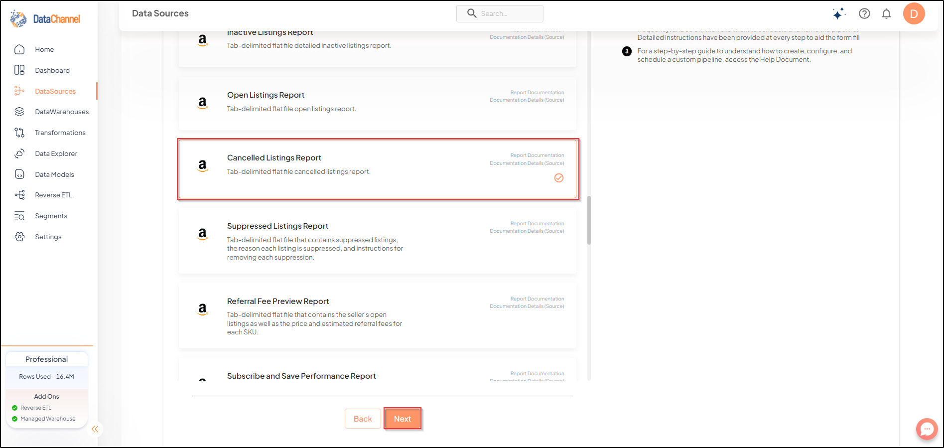 amazonsellercentral cancelled listings report list