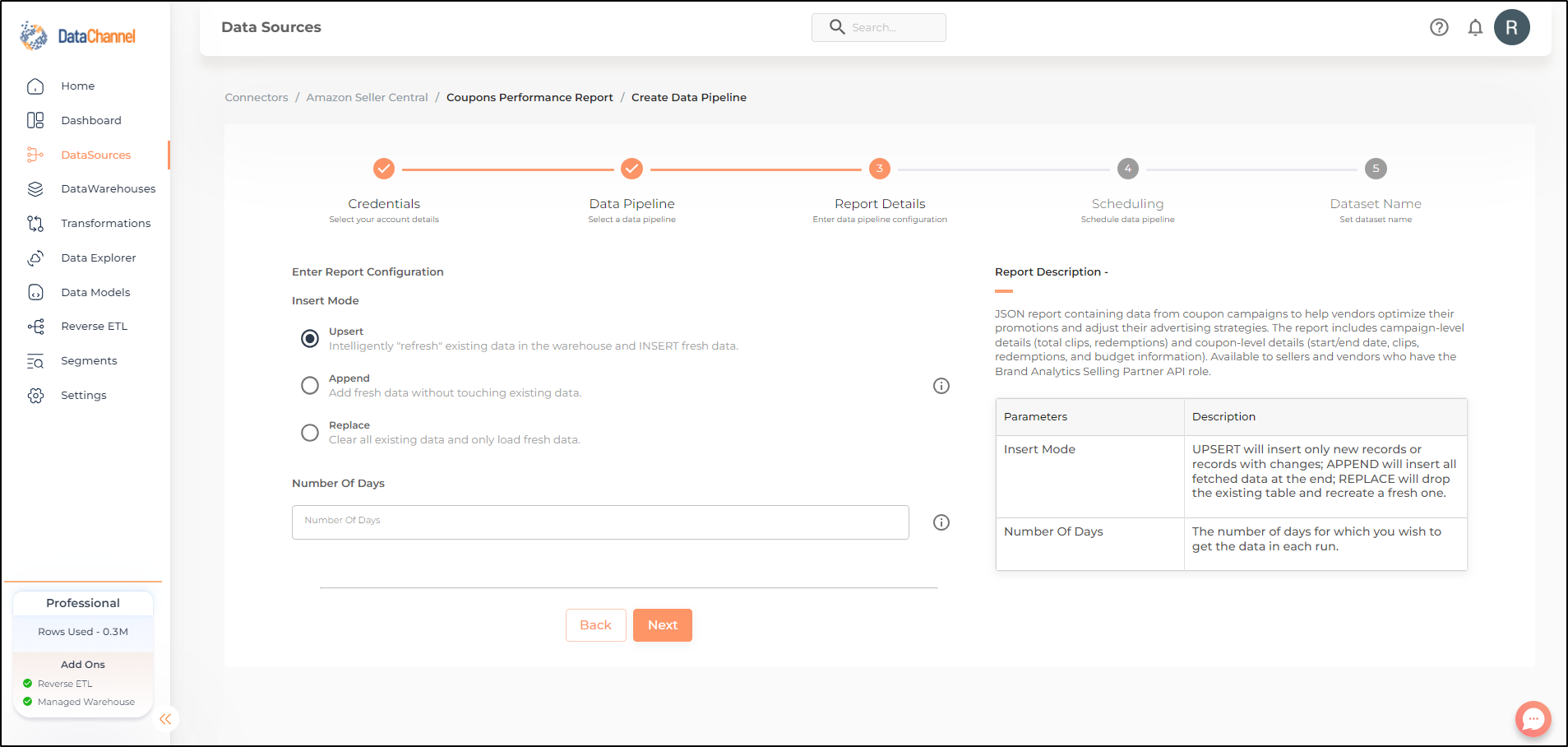 amazonsellercentral coupons performance report config