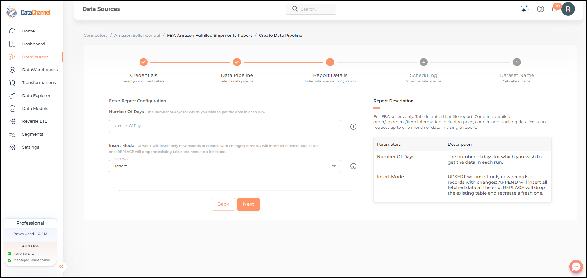 amazonsellercentral fba amazon fulfilled shipments report config