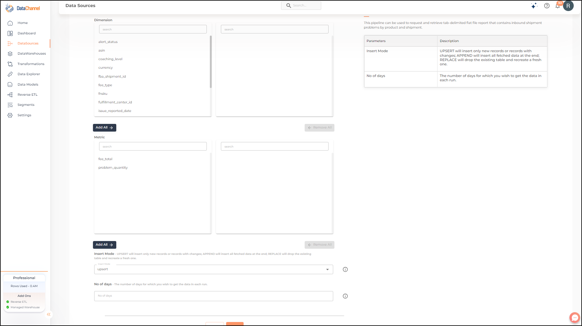 amazonsellercentral fba inbound performance report config