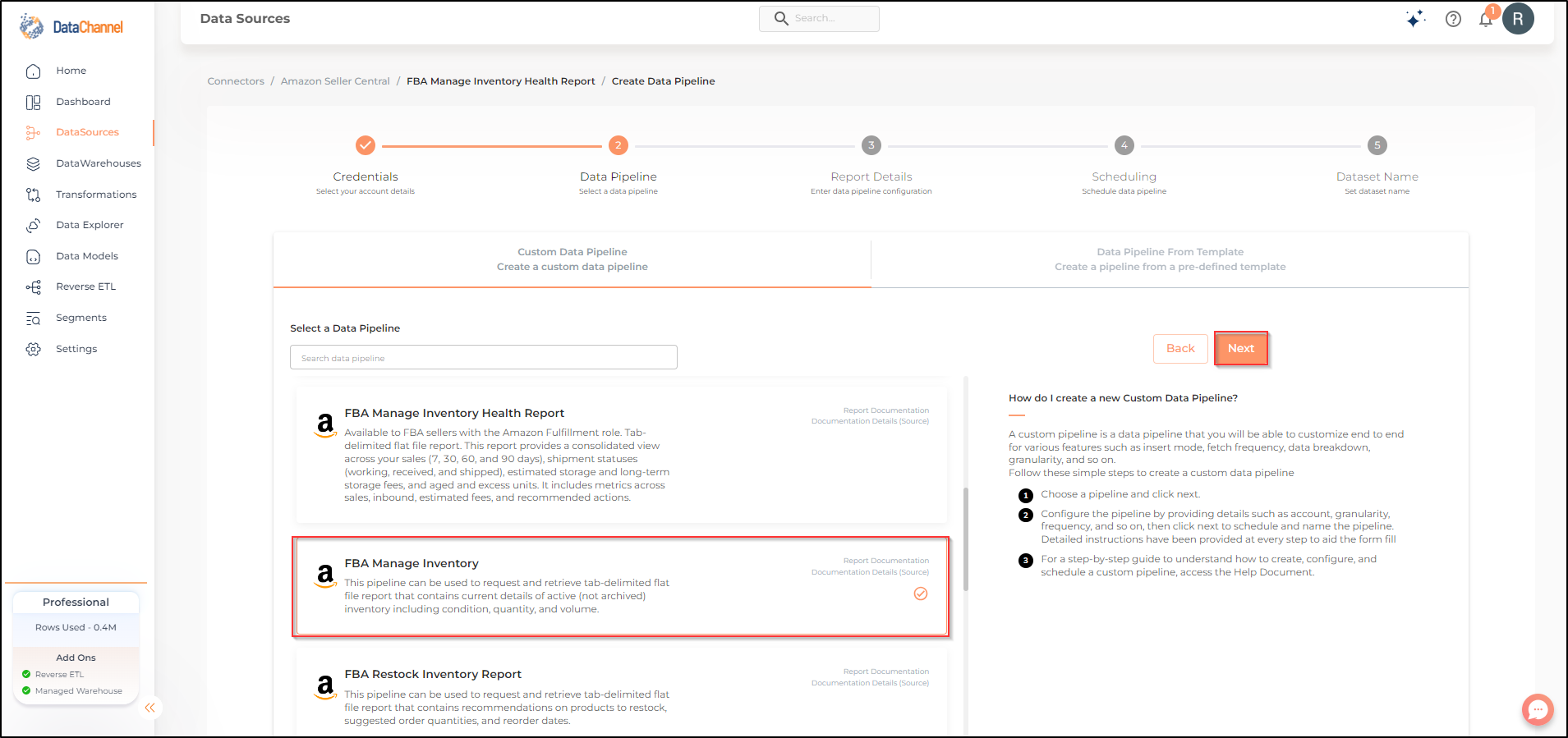 amazonsellercentral fba manage inventory list