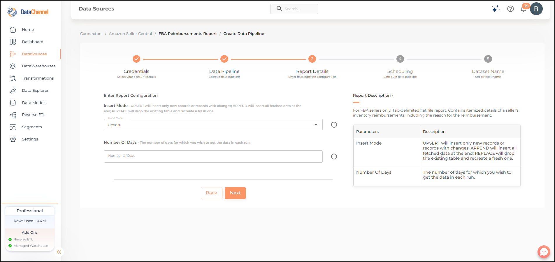 amazonsellercentral fba reimbursements report config