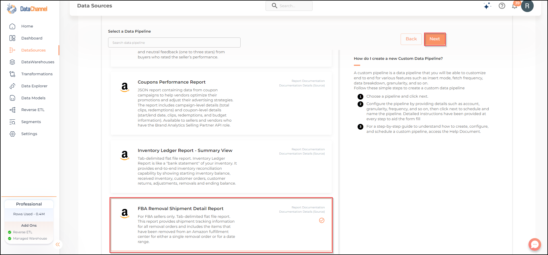 amazonsellercentral fba removal shipment detail report list