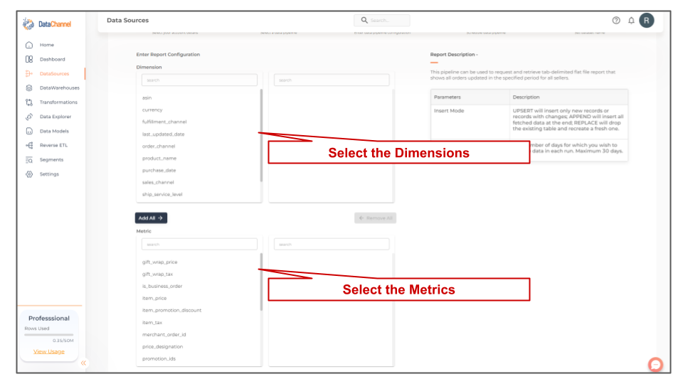 amazonsellercentral flat file orders by last update report config one