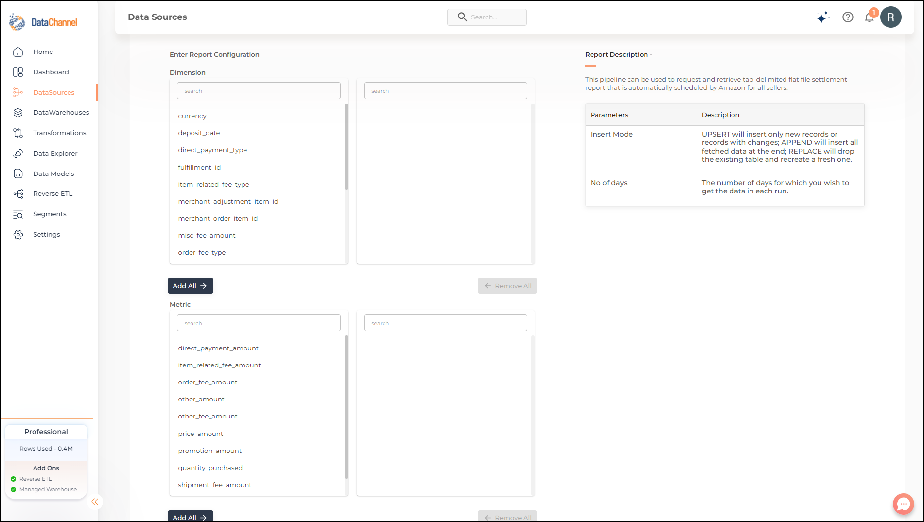amazonsellercentral flat file settlement report config one