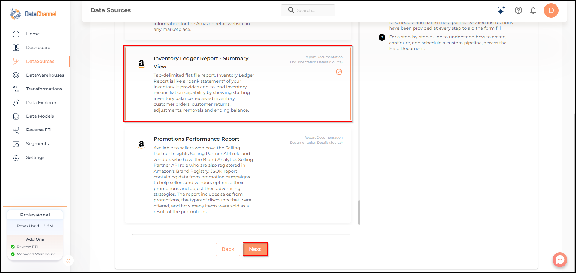 amazonsellercentral inventory ledger report summary view list