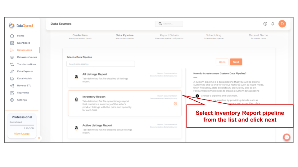 amazonsellercentral inventory report list