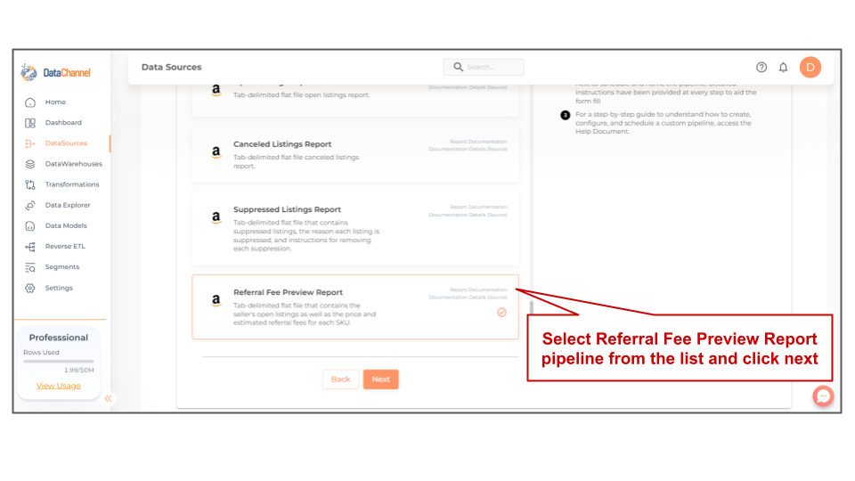 amazonsellercentral referral fee preview report list
