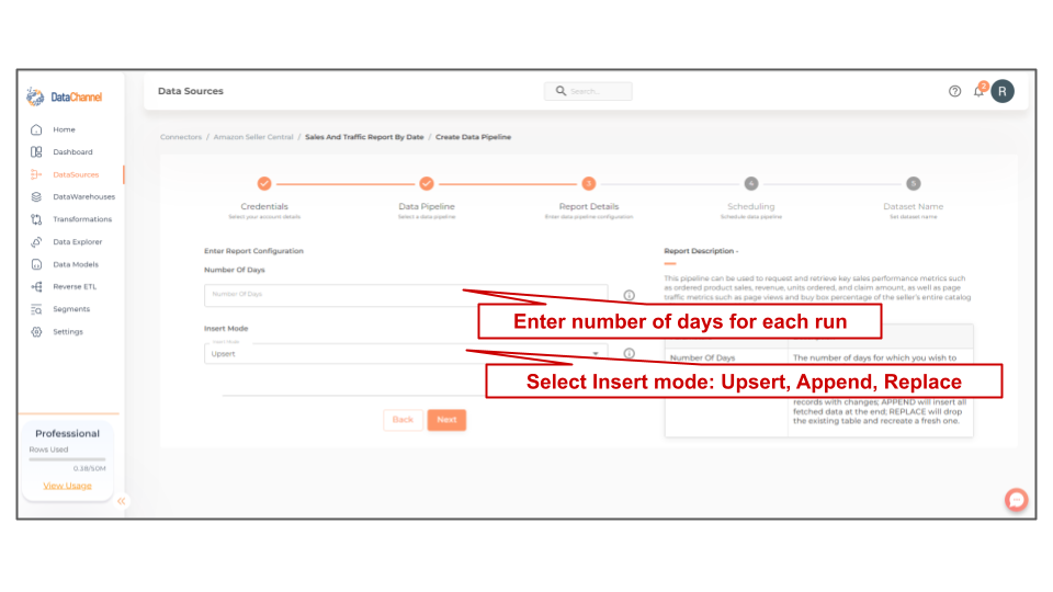 amazonsellercentral sales and traffic report by date config