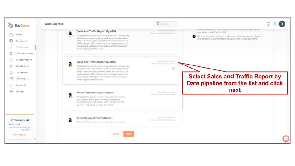 amazonsellercentral sales and traffic report by date list