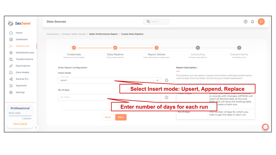 amazonsellercentral seller performance report config