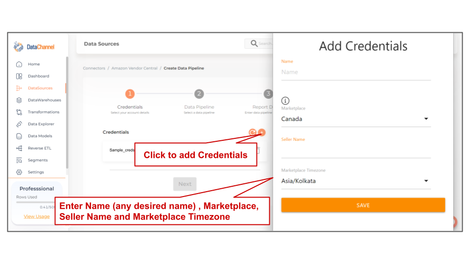 amazonvendorcentral new creds