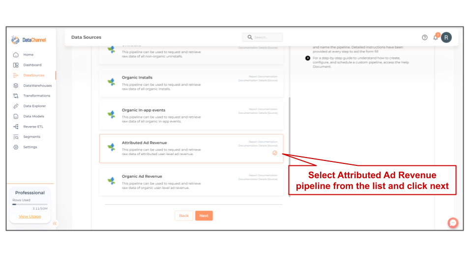 appsflyer attributed ad revenue list