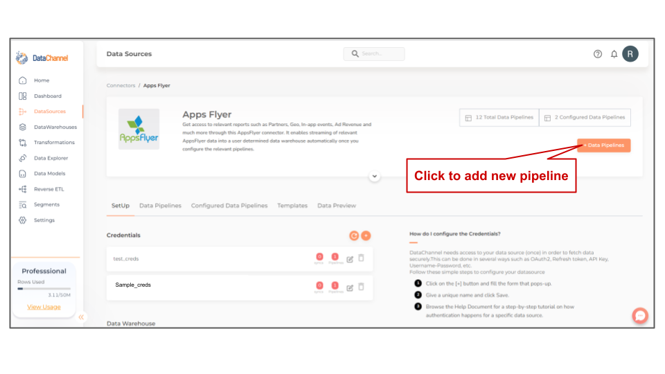 appsflyer data source detail