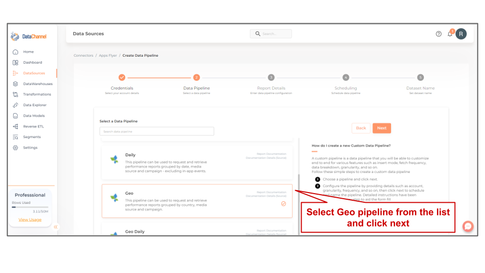 appsflyer geo list