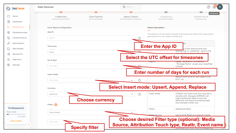 appsflyer in app events config