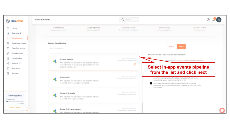 appsflyer in app events list