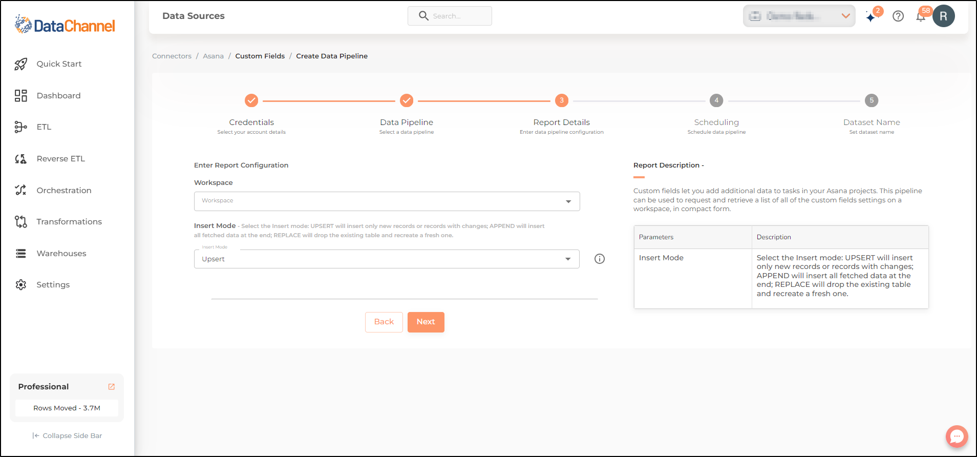 asana custom fields config