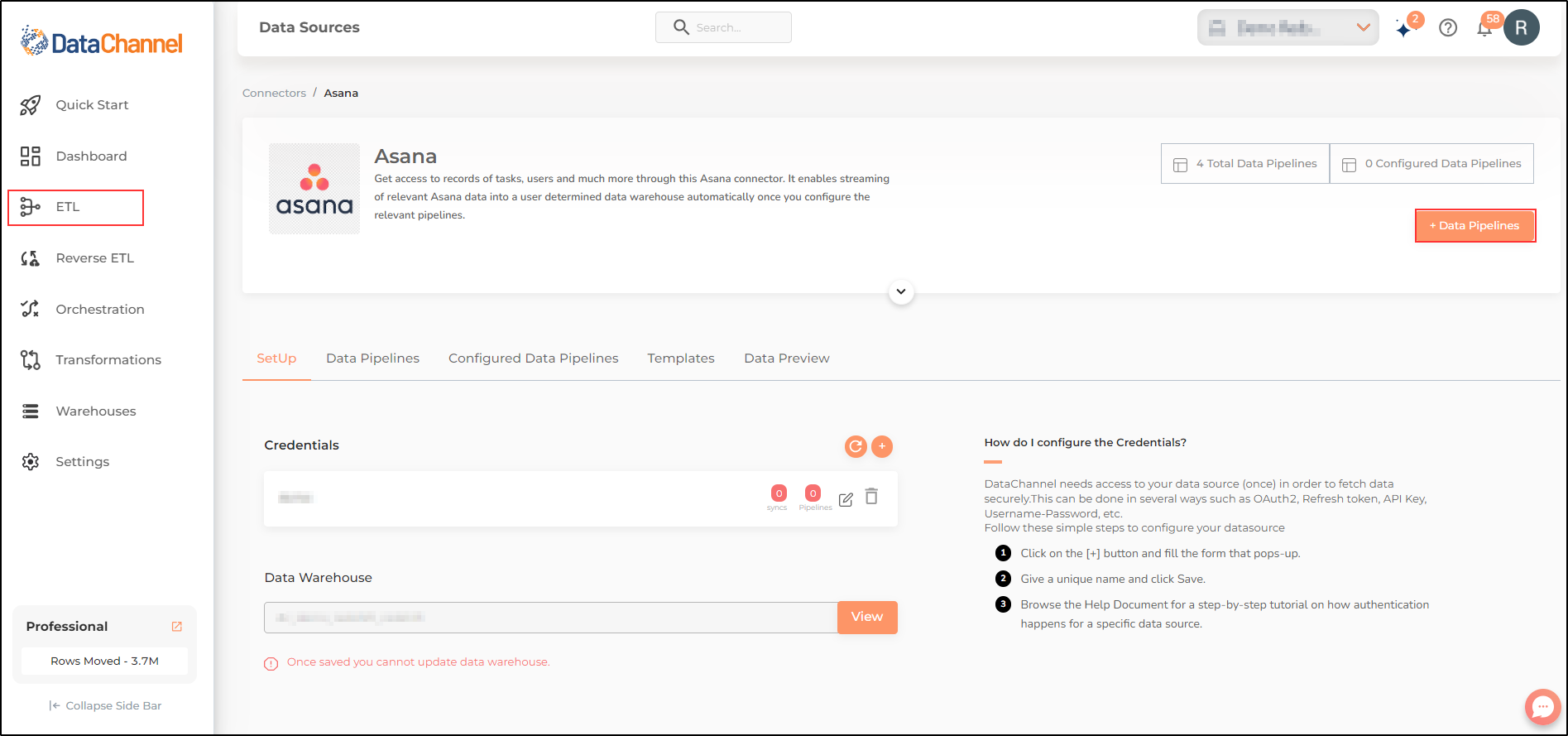 asana data source detail