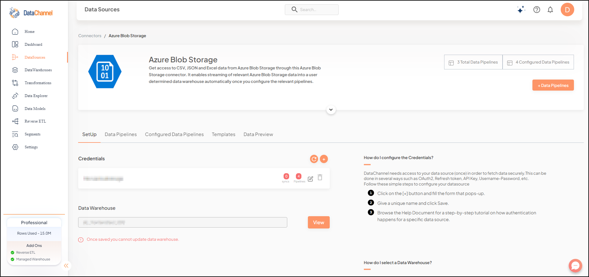 azure blob storage screen
