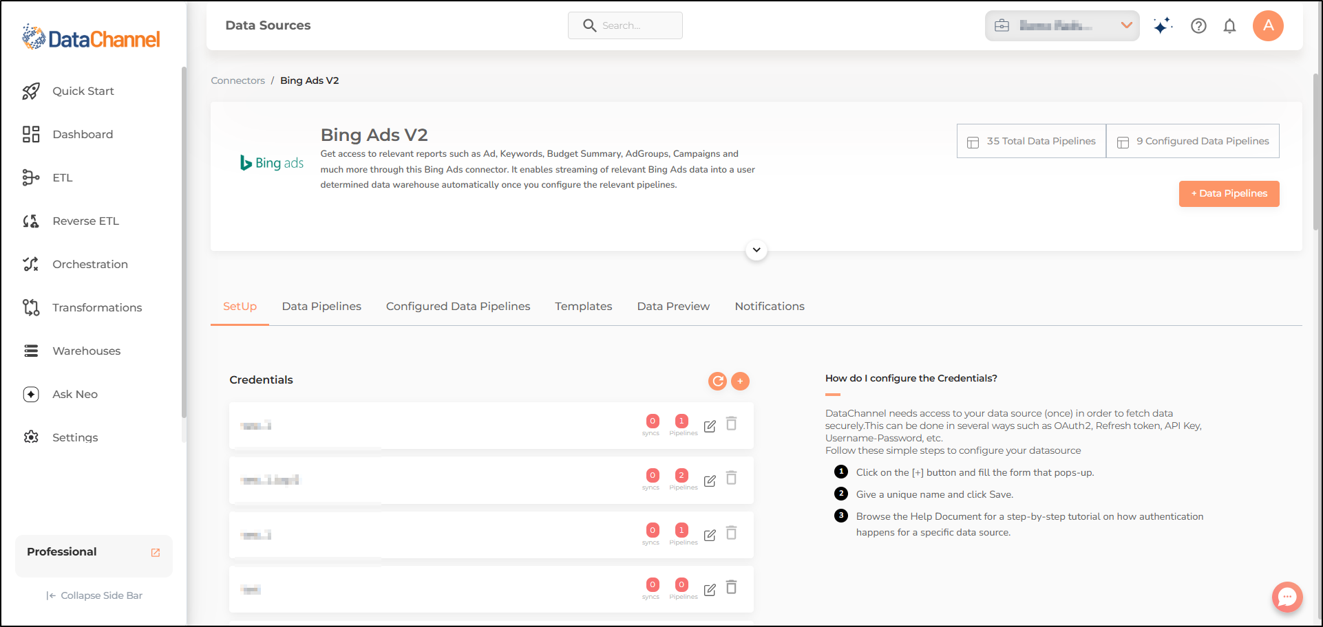 bing ads screen