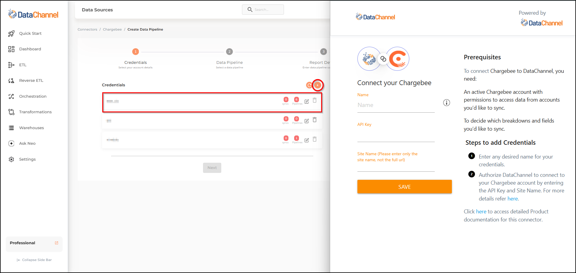 chargebee new creds