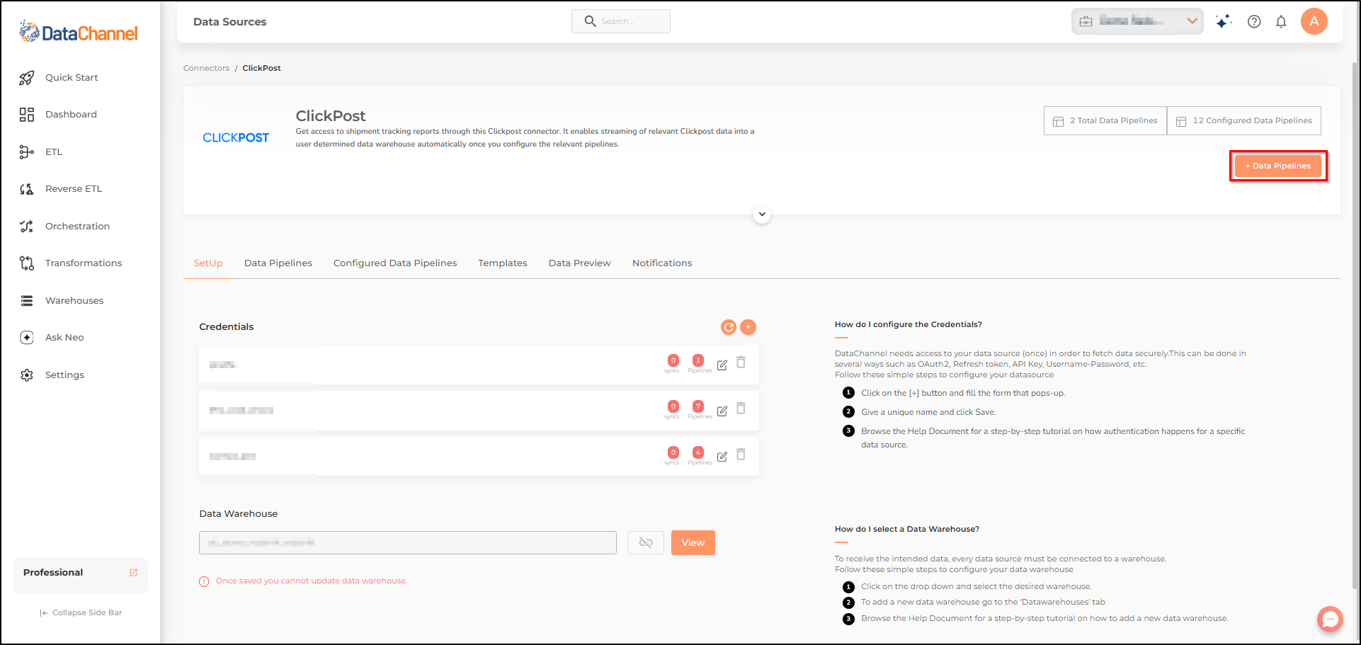 clickpost data source detail