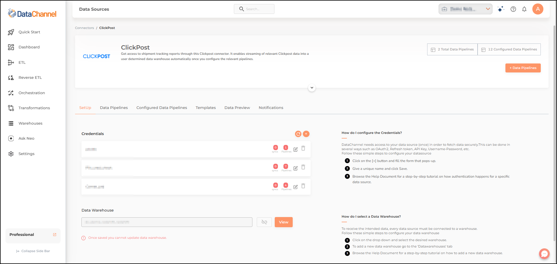 clickpost screen