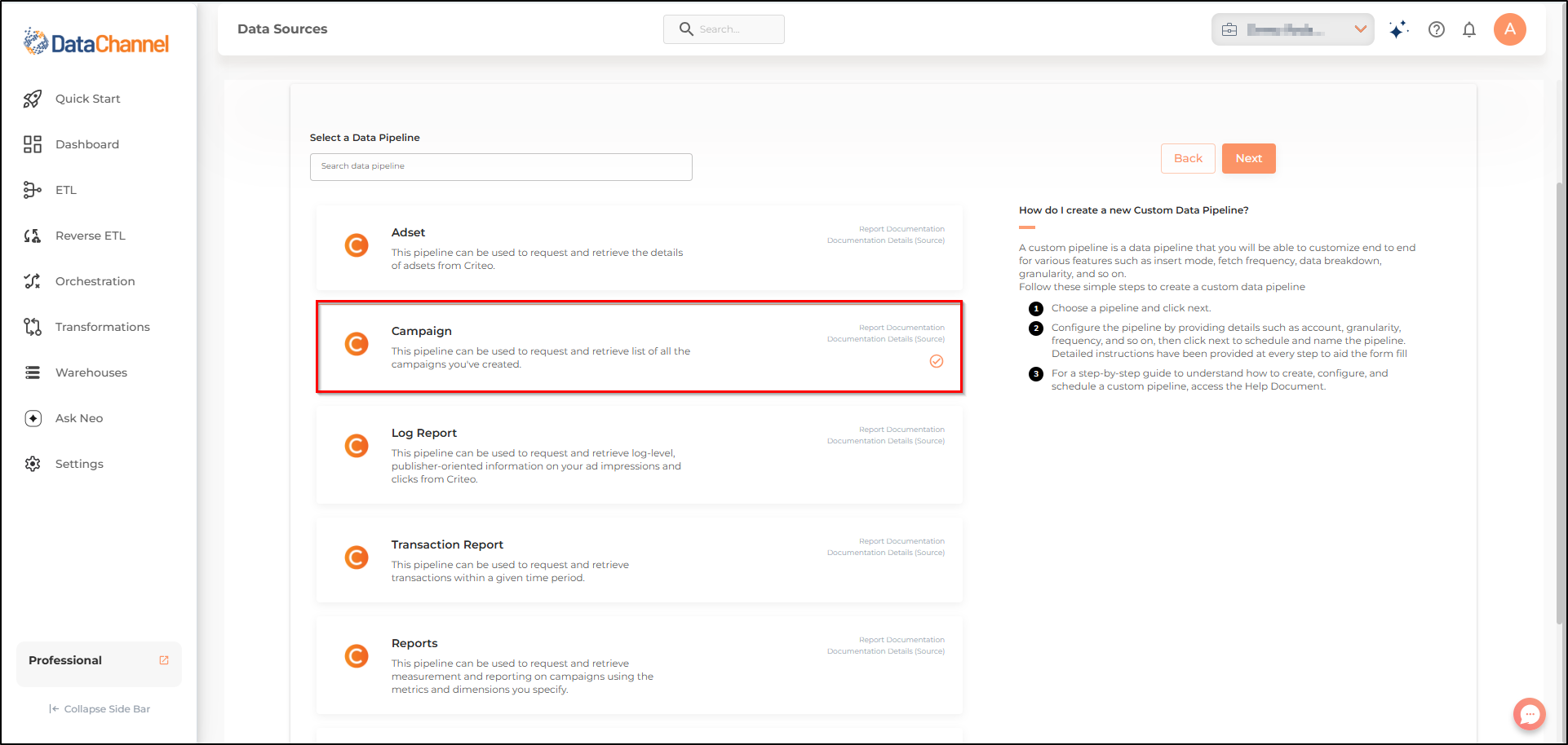 criteo campaign list