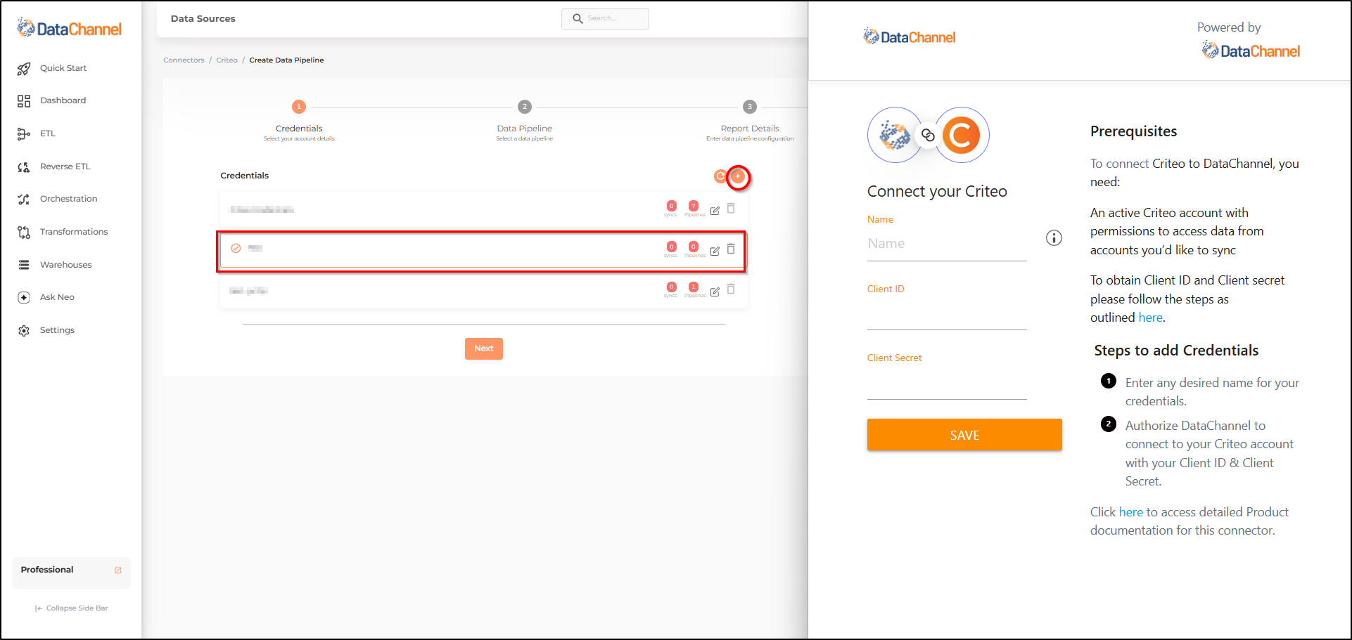 criteo new creds