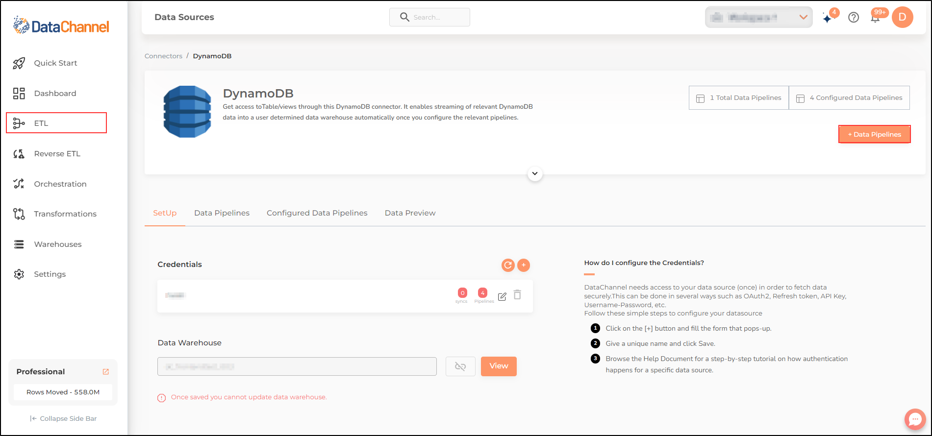 dynamodb data source detail