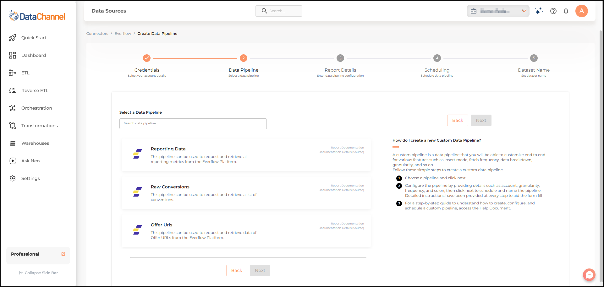 everflow pipelines list