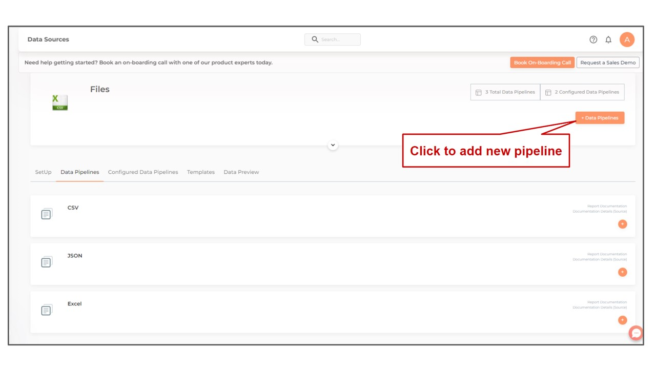 files data source detail