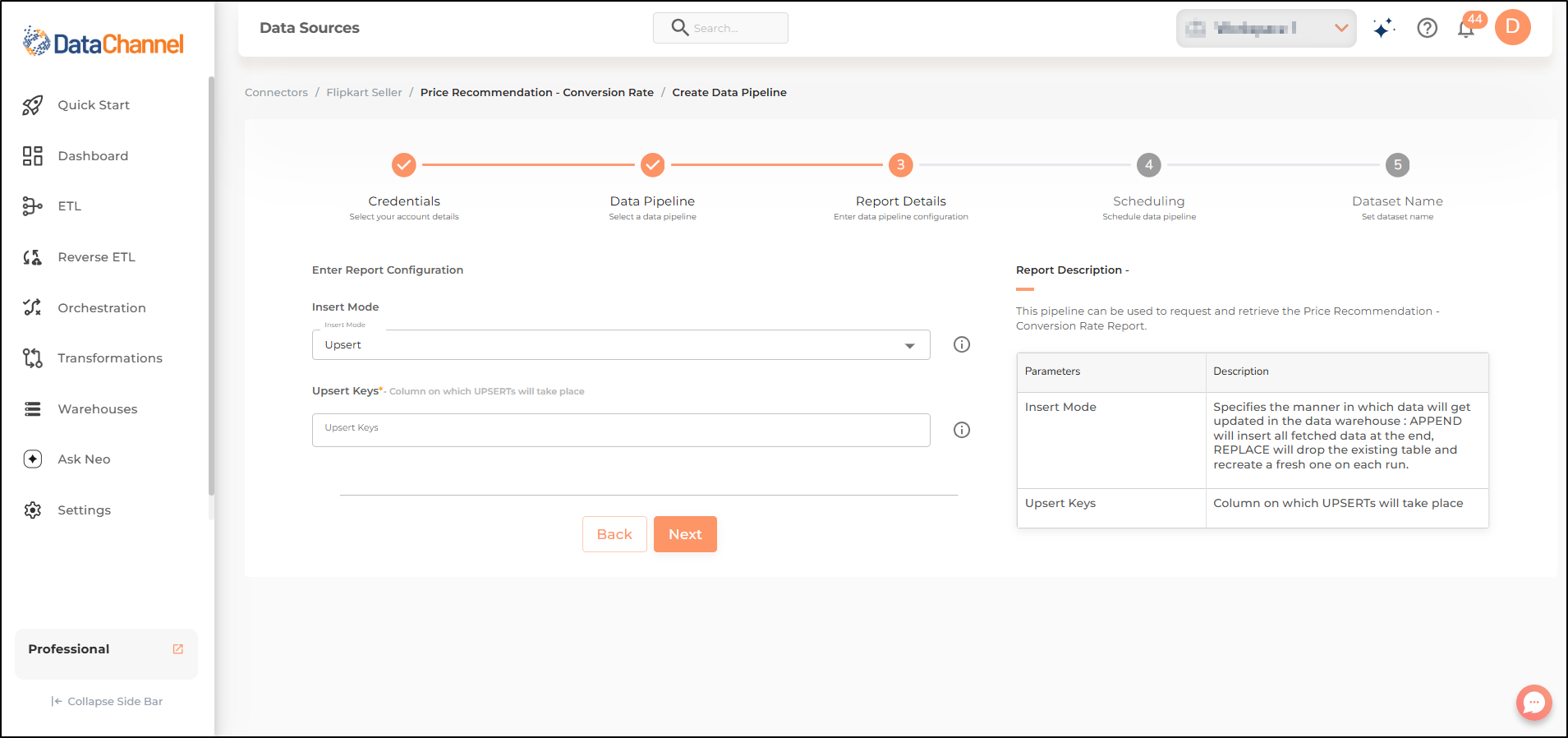 flipkart seller price recommendation conversion rate config