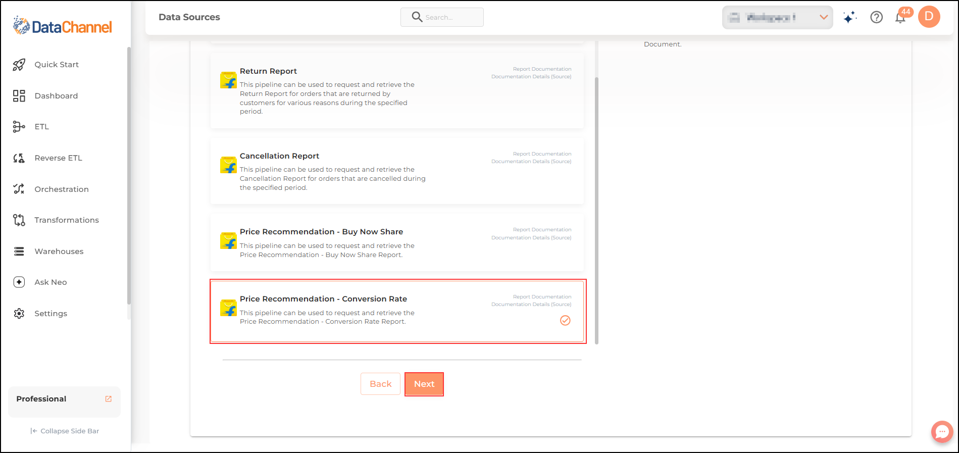 flipkart seller price recommendation conversion rate list